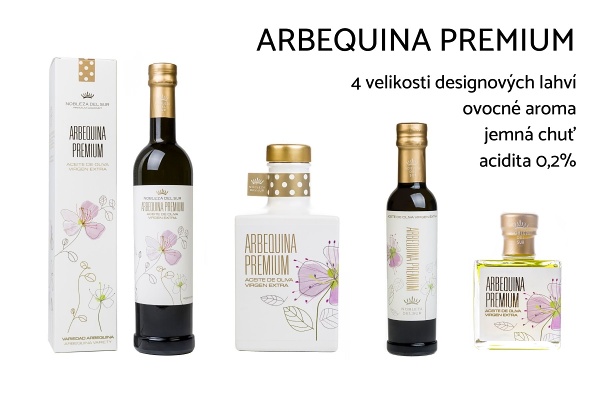 Arbequinu Premium si můžete vybrat ve 4 elegantních láhvích 